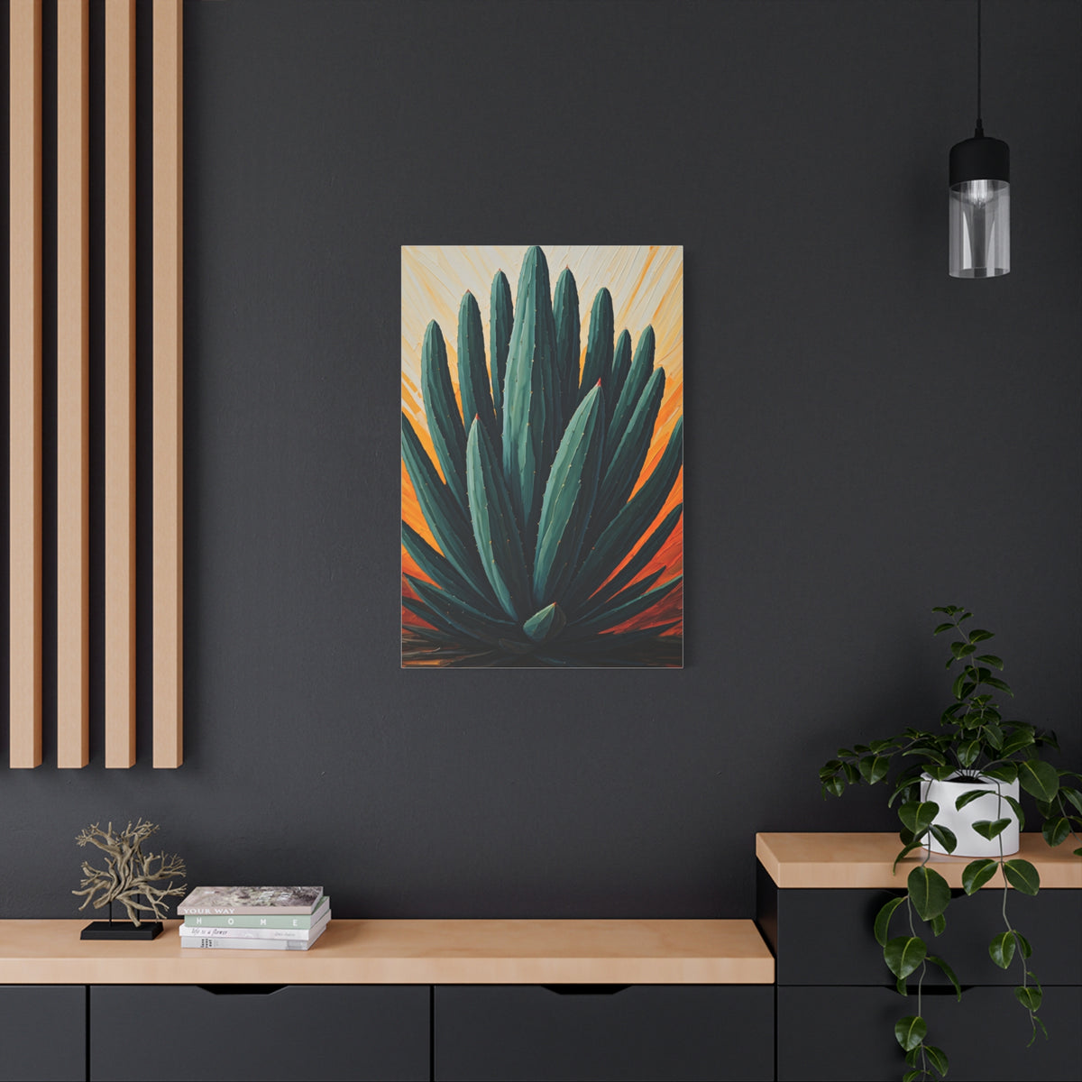 Agave Desert Botanical Illustration Wall Art & Canvas Prints