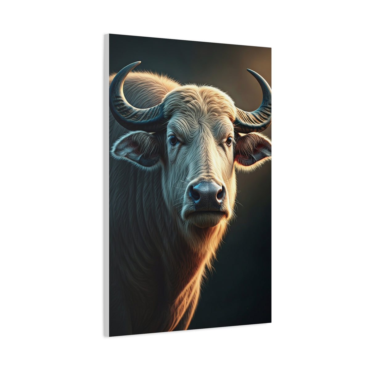 Soft Glowing Light Water Buffalo Portrait Wall Art & Canvas Print