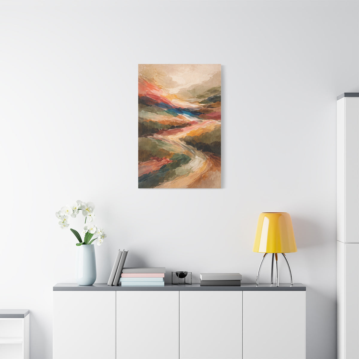 Warm Earthy Wabi-Sabi Abstract Landscape Wall Art & Canvas Print