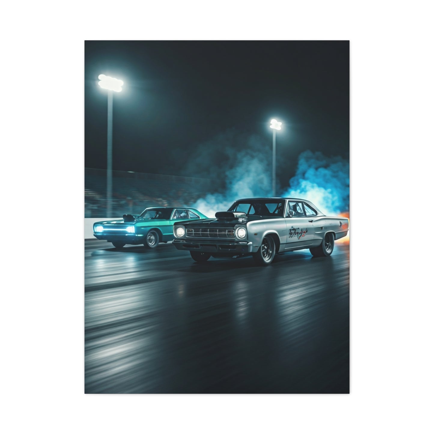 1967 Plymouth GTX vs 1967 Dodge Coronet R/T Super Stock Showdown Wall Art & Canvas Prints