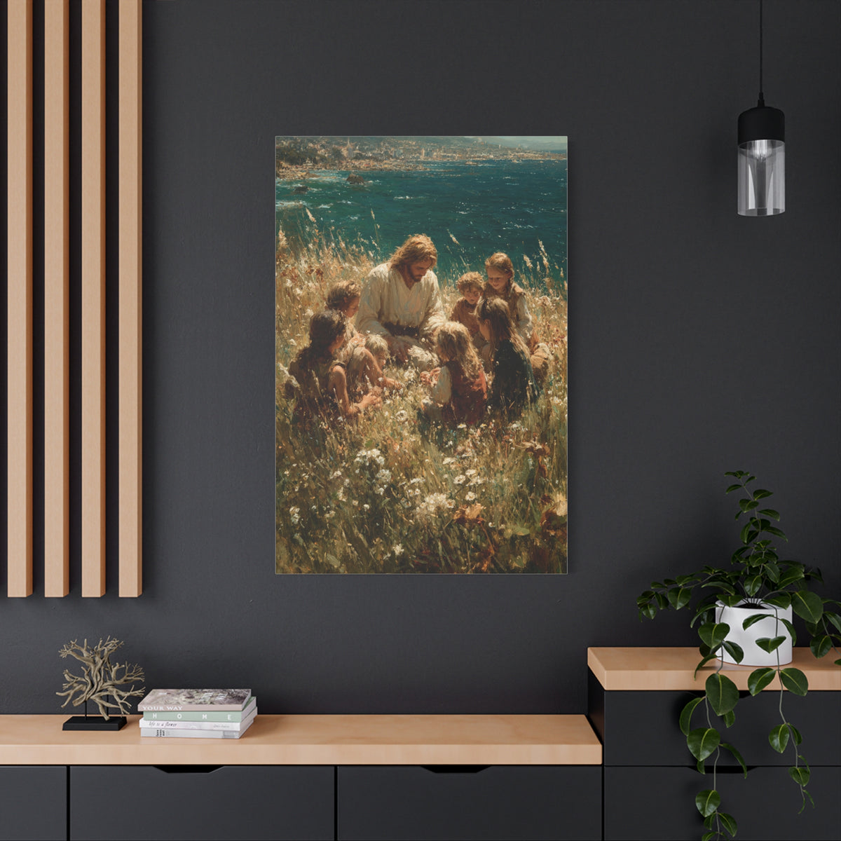 Jesus with Children Gentle Teaching Wall Art & Canvas Print