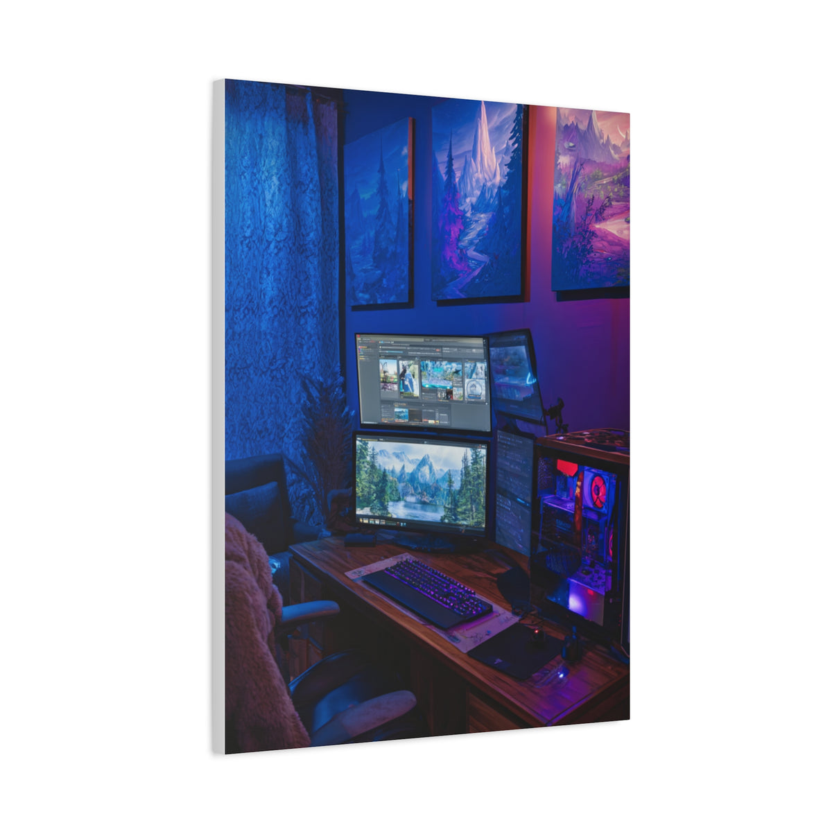 Immersive Gaming Setup Wall Art & Canvas Print