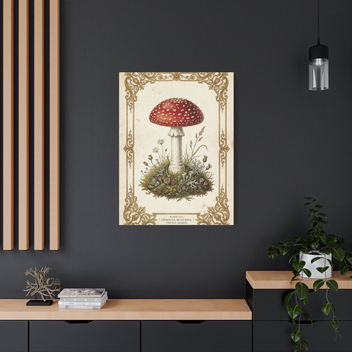 Victorian Botanical Mycology Plate Wall Art & Canvas Print