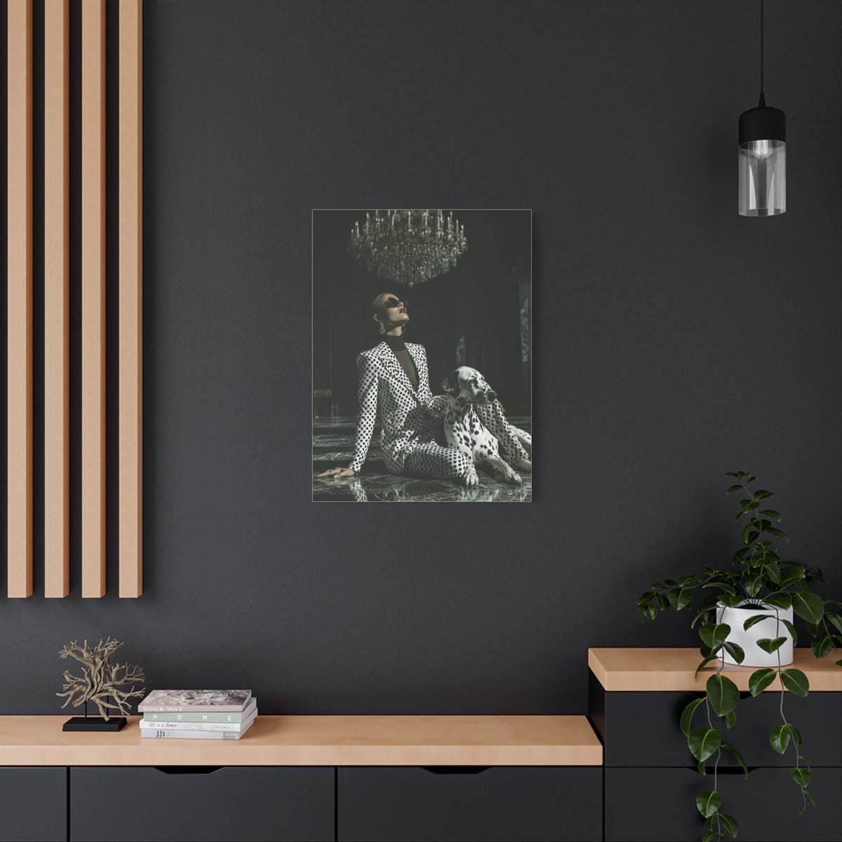 Dalmatian Fashion Editorial Portrait Wall Art & Canvas Print