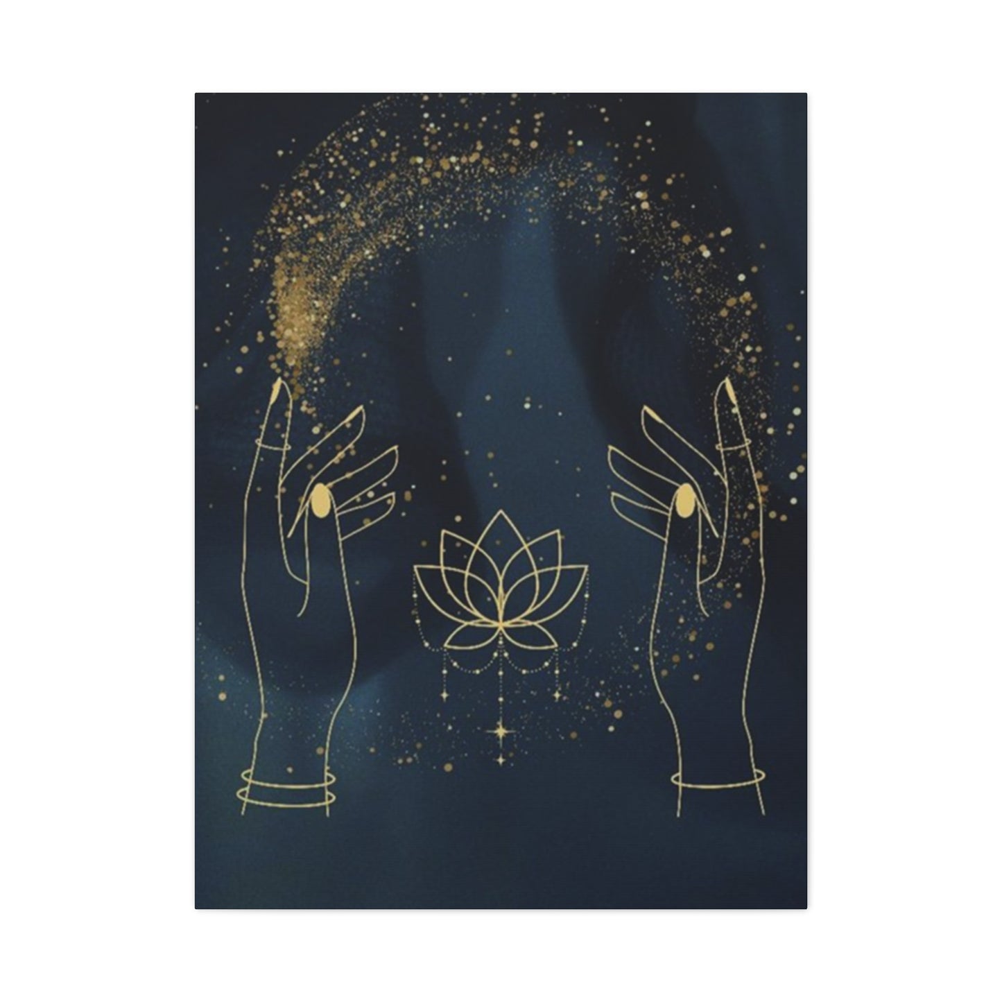 Hand Sprinkling Stars Wall Art & Canvas Prints