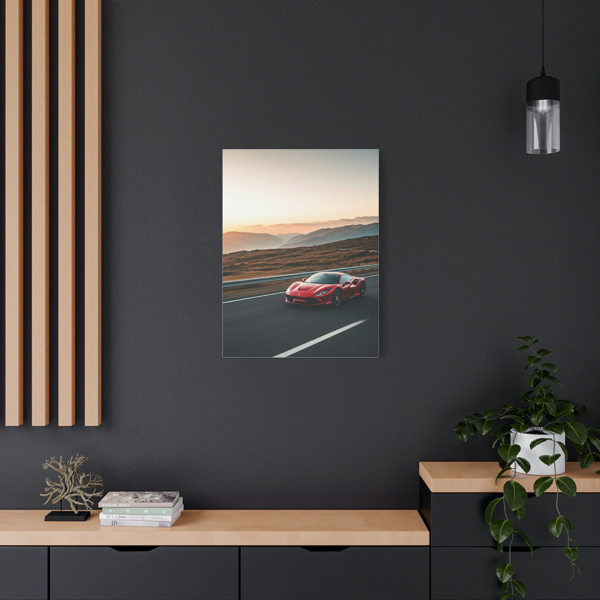 Ferrari F8 Tributo Winding Mountain Highway Wall Art & Canvas Prints