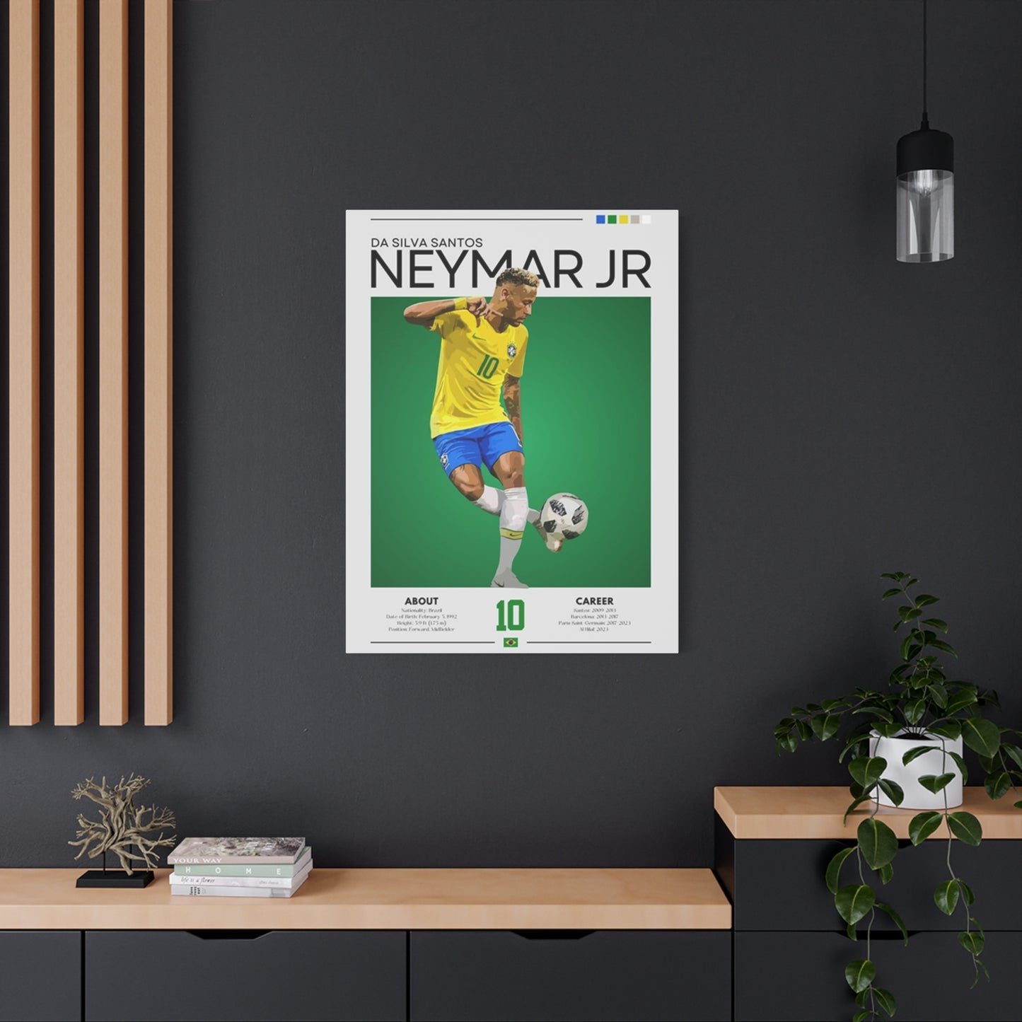 Neymar Jr Football Player Wall Art & Canvas Prints