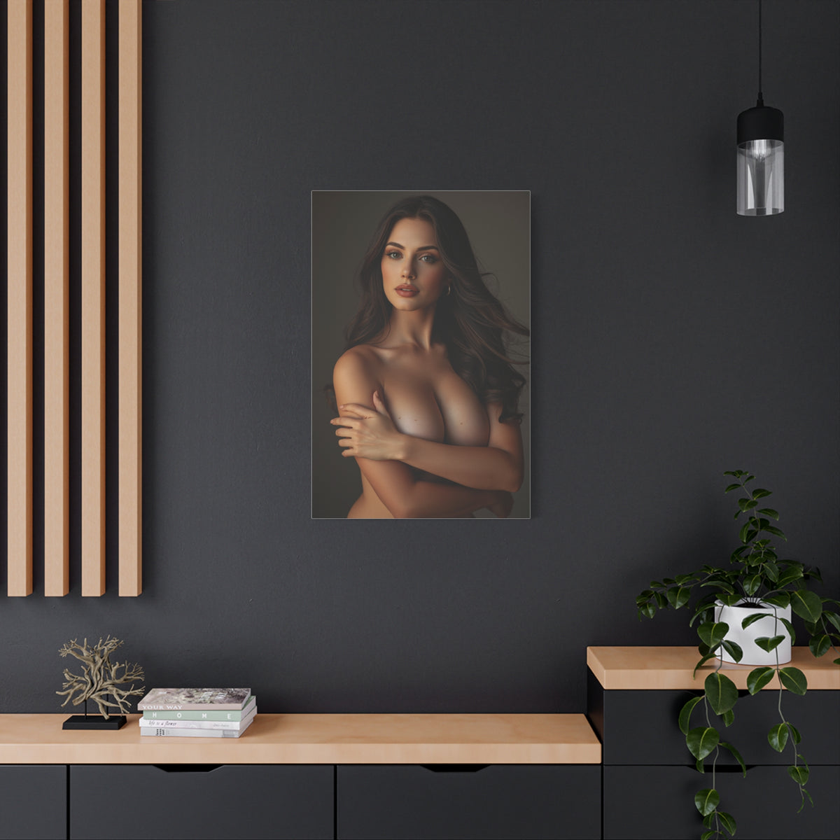 Classic Beauty Studio Nude Portrait Wall Art & Canvas Print