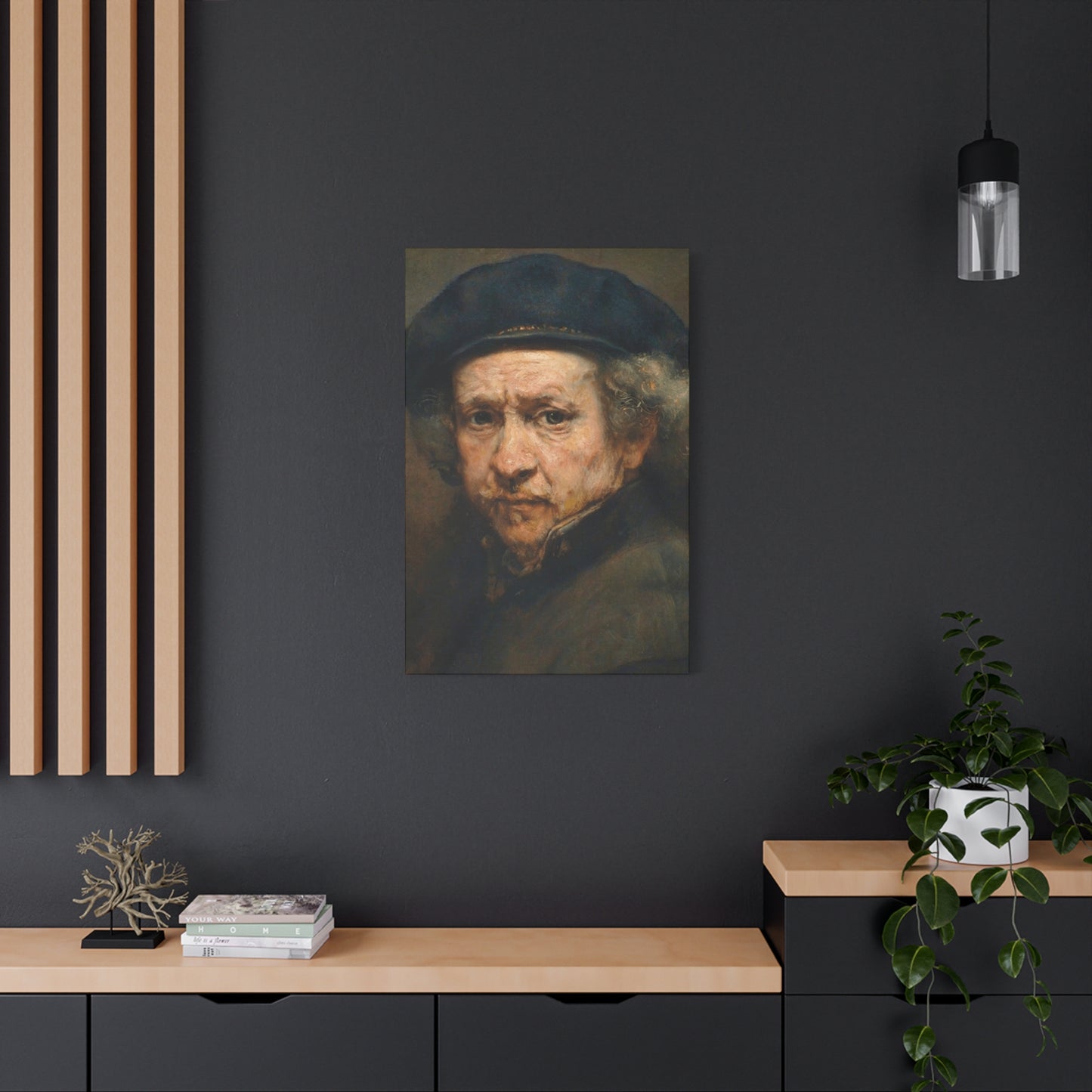 Rembrandt by himself Portrait Wall Art & Canvas Prints