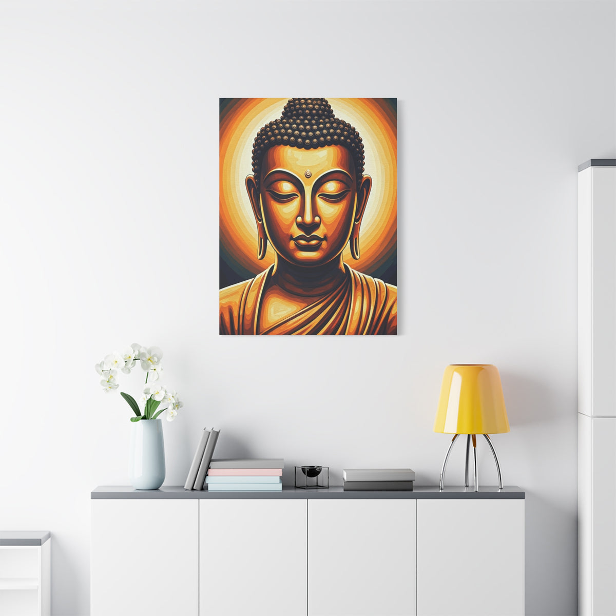 Celestial Harmony Buddha Portrait Wall Art & Canvas Prints