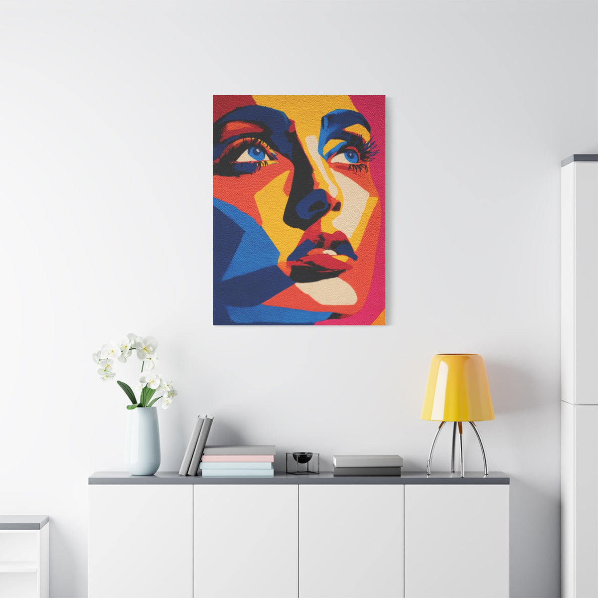 Vibrant Pop Art Portrait Wall Art & Canvas Print