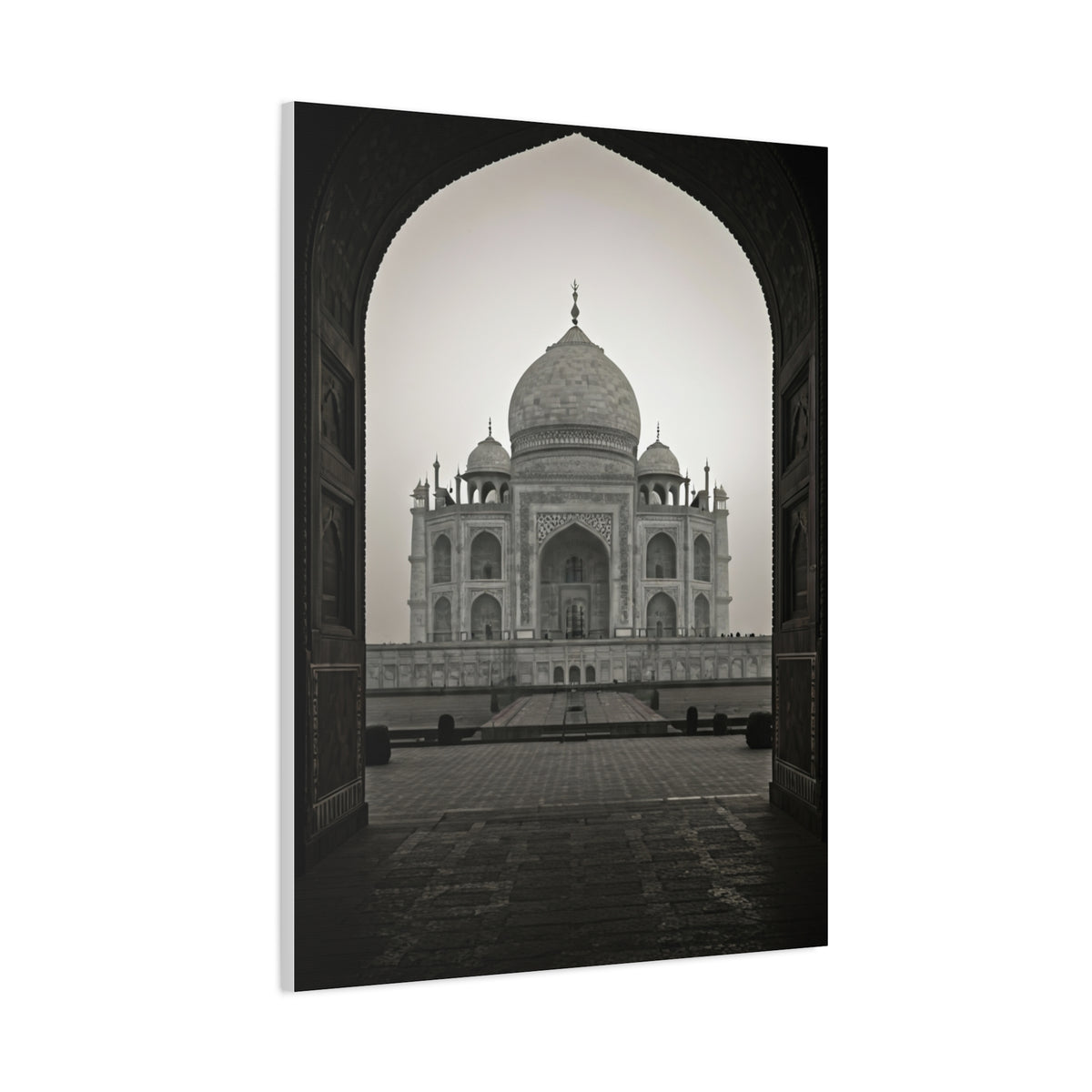 Taj Mahal Monochrome Elegance Wall Art & Canvas Print
