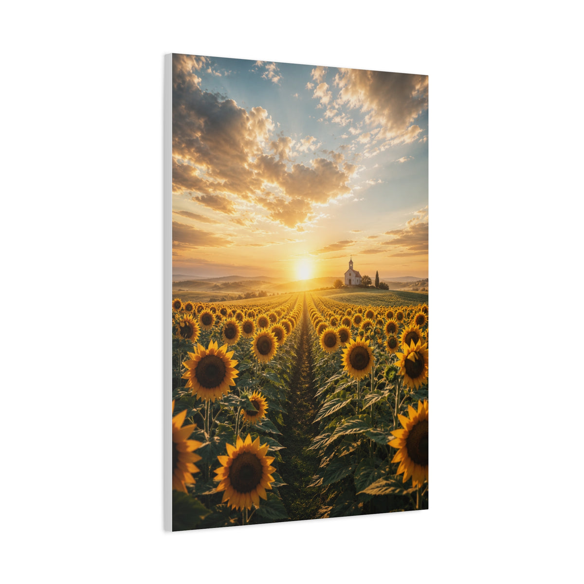 Sunflower Field Horizon Spiritual Landscape Wall Art & Canvas Print