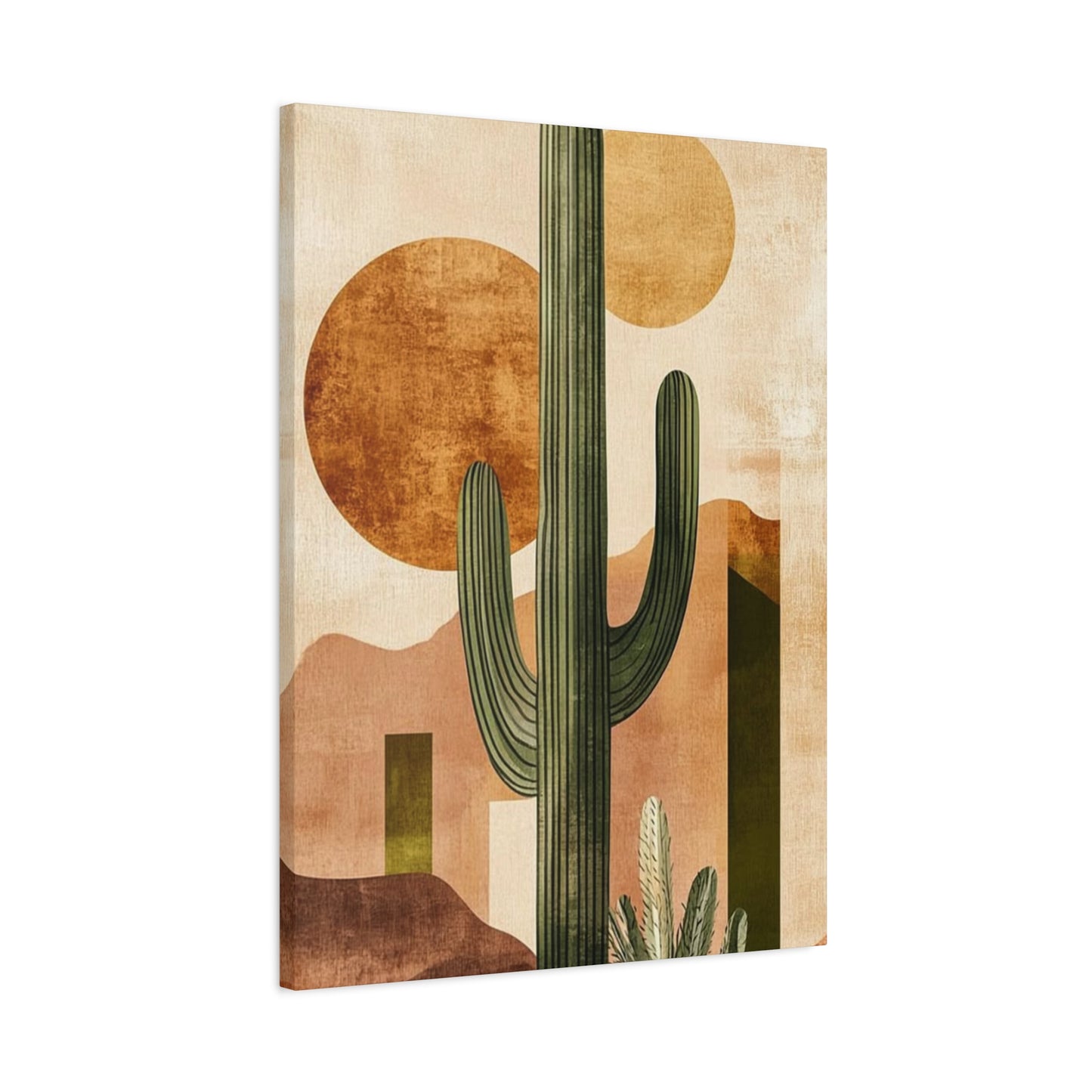 Long Cactus In Desert Wall Art & Canvas Prints