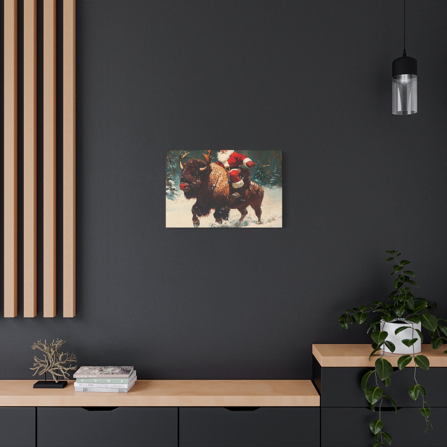 Santa Claus On Yak Wall Art & Canvas Prints