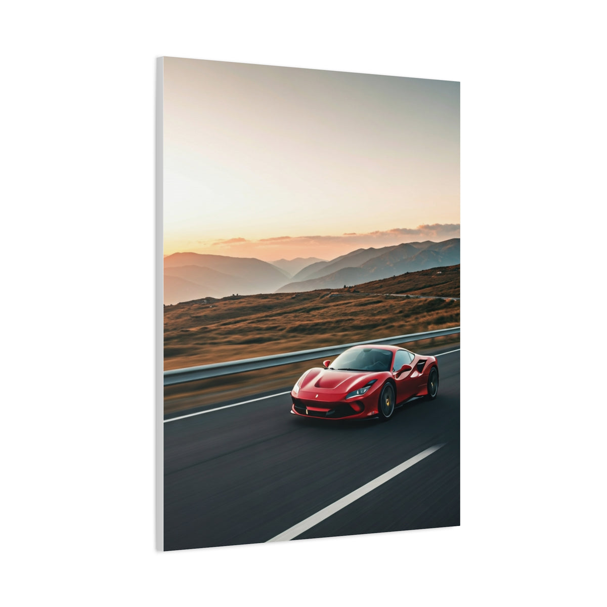 Ferrari F8 Tributo Winding Mountain Highway Wall Art & Canvas Prints