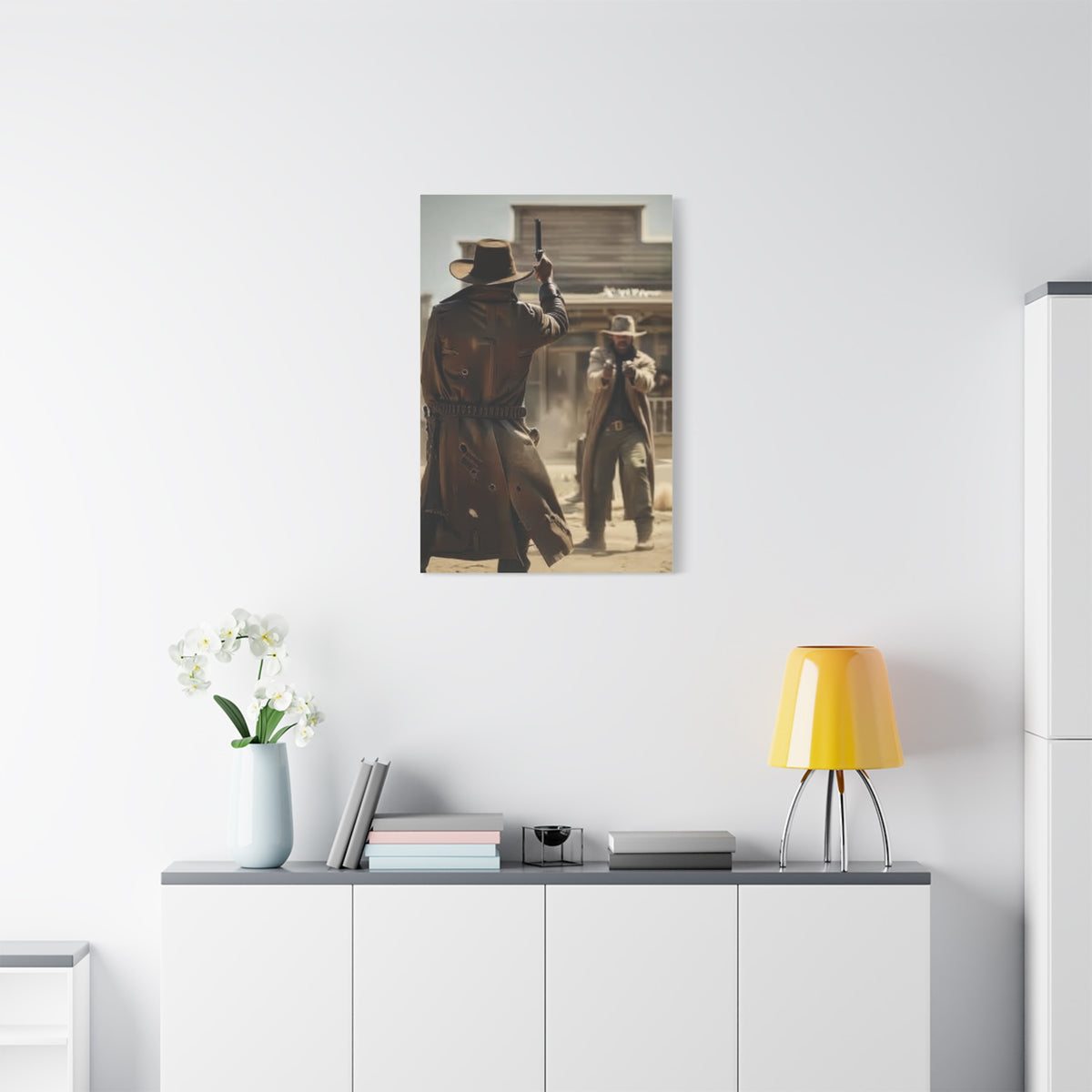 High Noon Gunslinger Duel Wall Art & Canvas Print