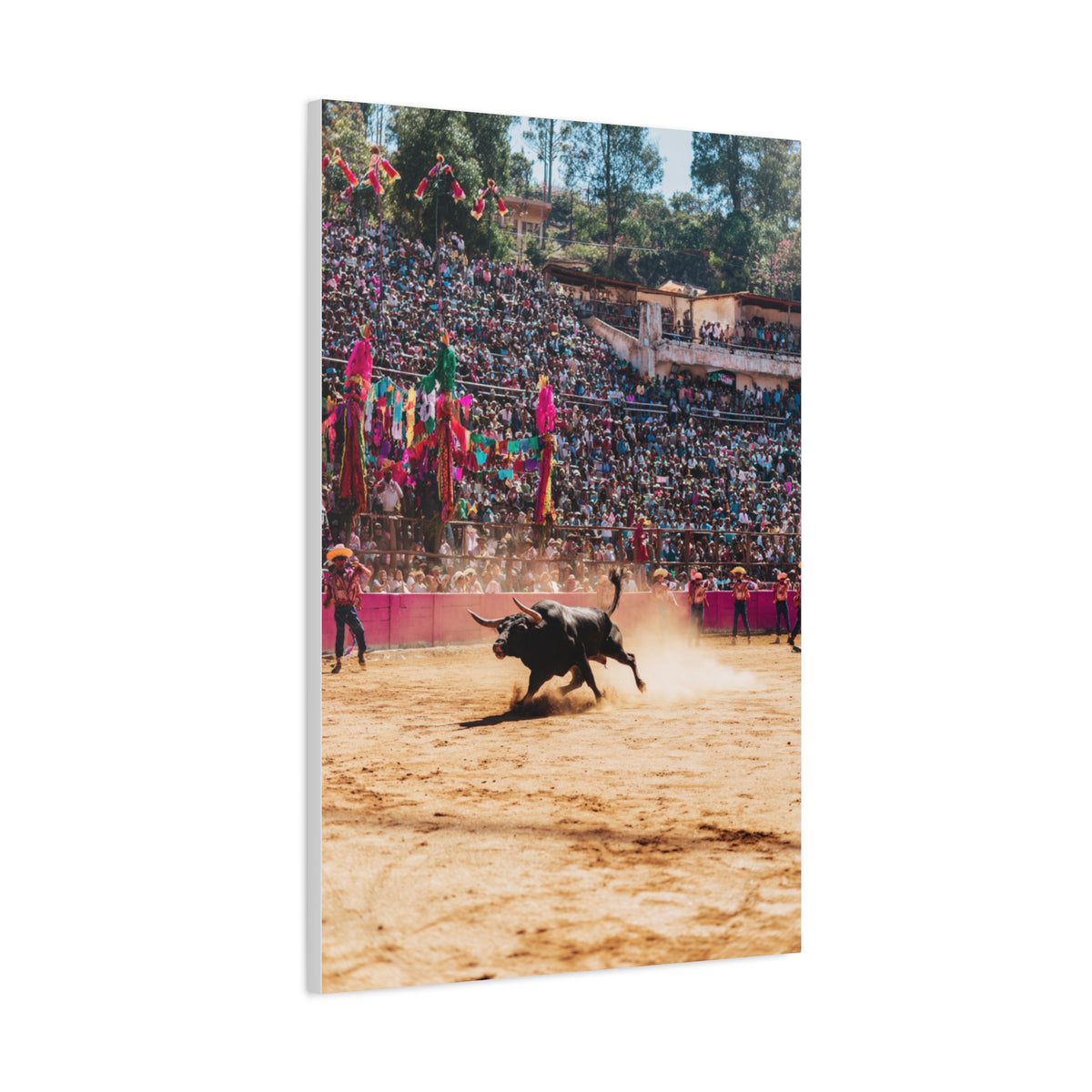 Latin American Bull Festival Arena Wall Art & Canvas Print