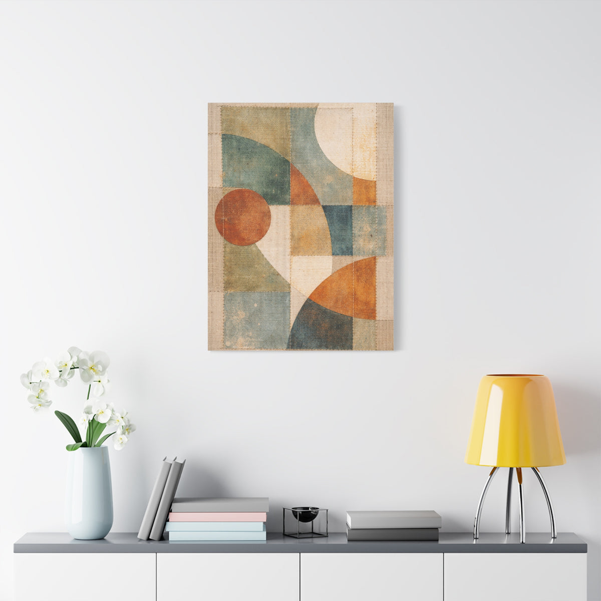 Stitched Geometric Canvas Abstraction Wall Art & Canvas Print