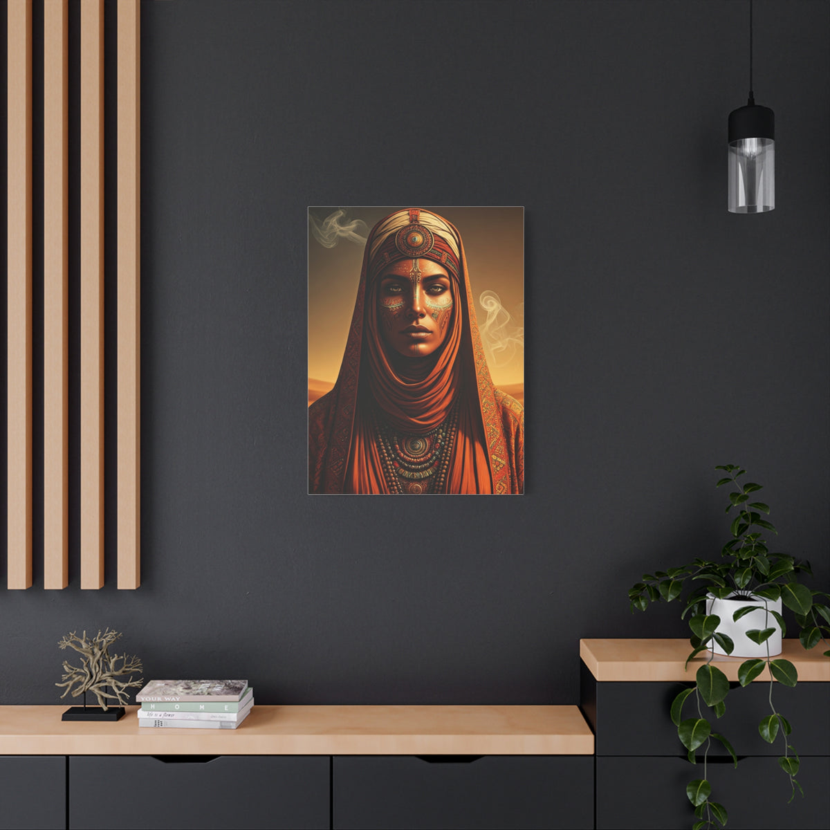 Desert Oracle with Sacred Symbols Wall Art & Canvas Prints
