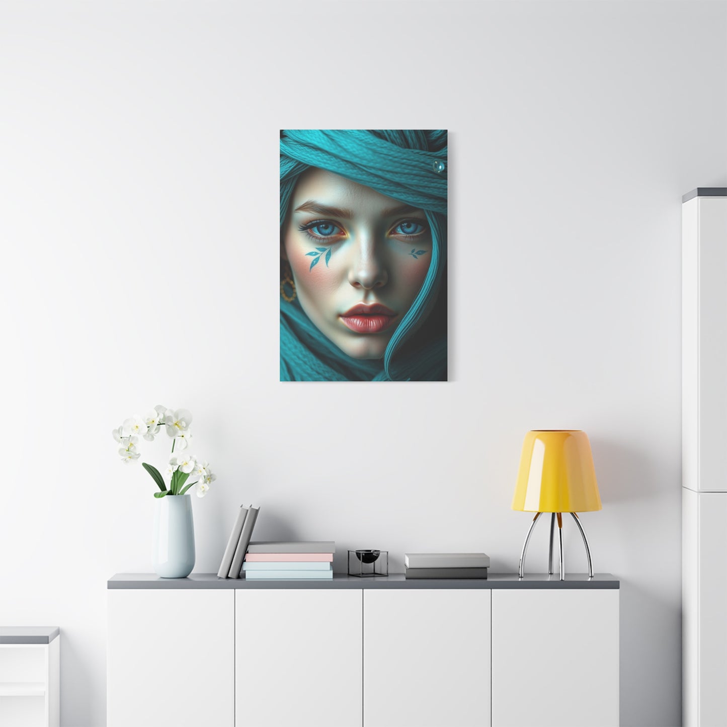 Turquoise Whisper Tapestry wall art & canvas print