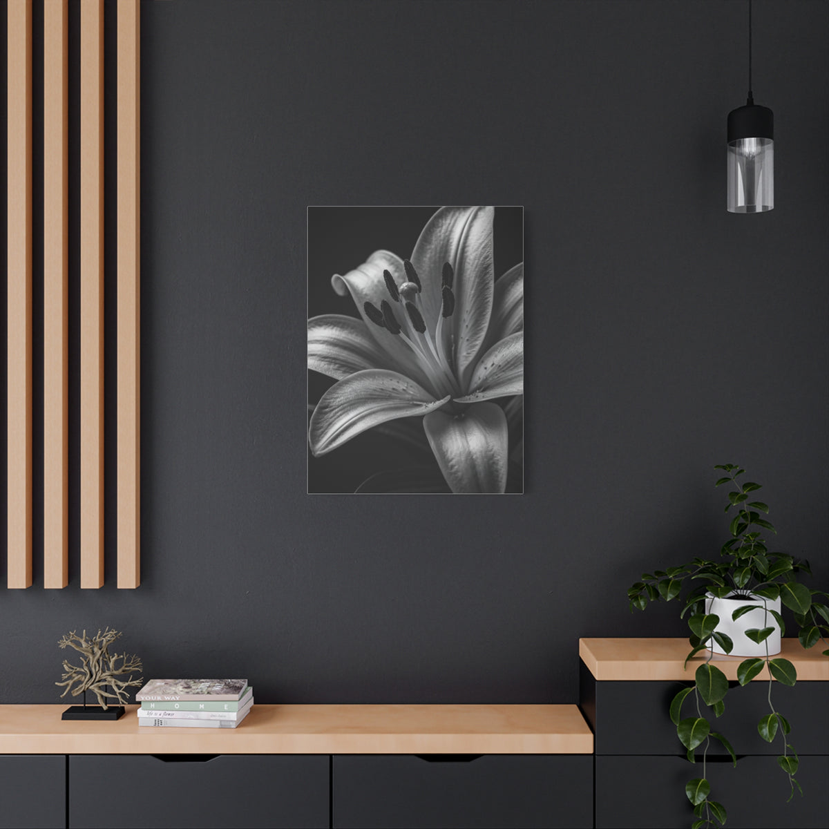 Lavender Silhouette in Low Light Wall Art & Canvas Prints