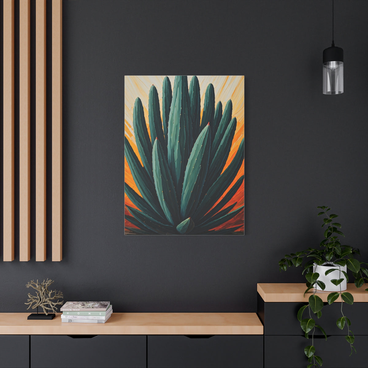 Agave Desert Botanical Illustration Wall Art & Canvas Prints