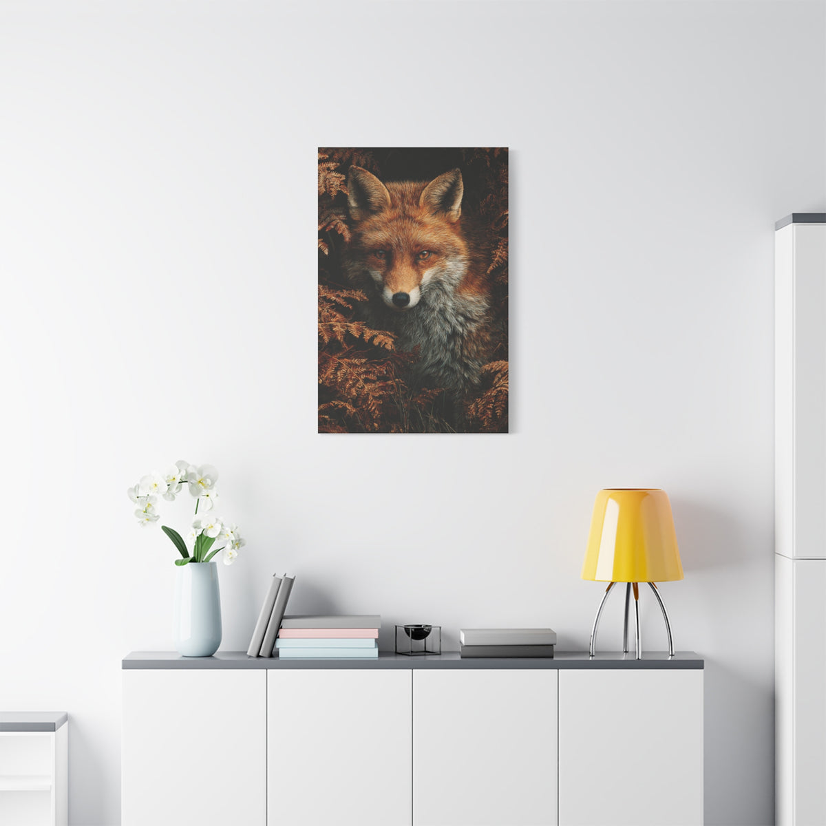 Autumn Woodland Fox Portrait Wall Art & Canvas Print