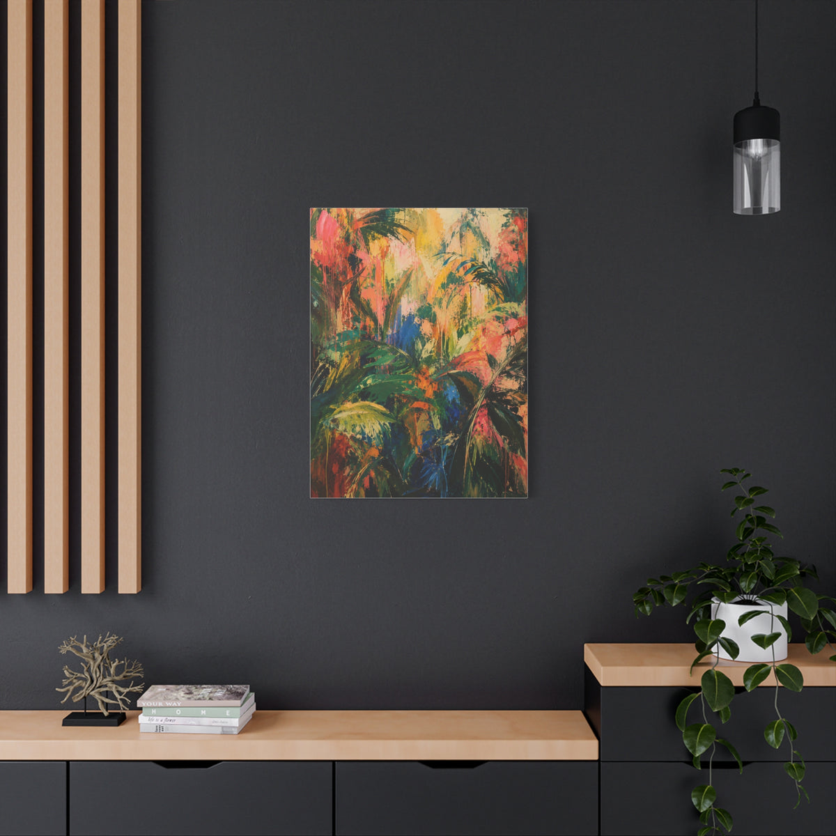 Abstract Expressionist Jungle Energy Tropical Wall Art & Canvas Print