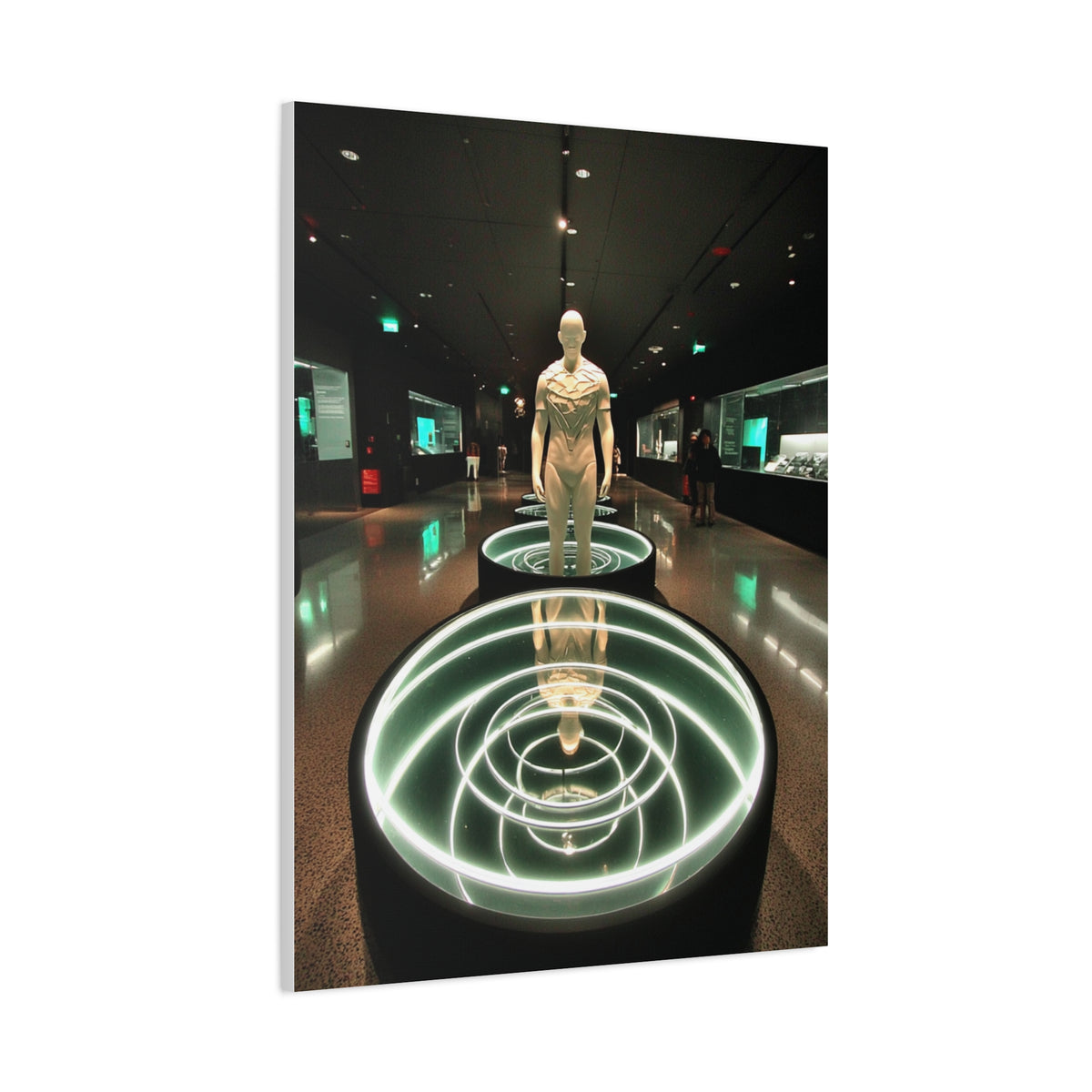 Cosmic Core Human Sculpture Wall Art & Canvas Print