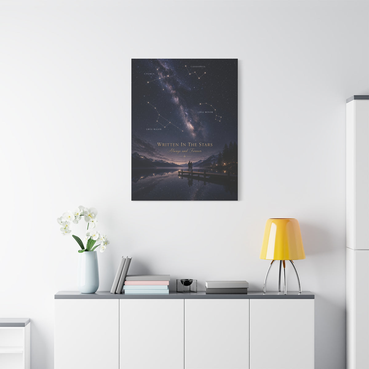 Written in the Stars Celestial Love Quote Wall Art & Canvas Print