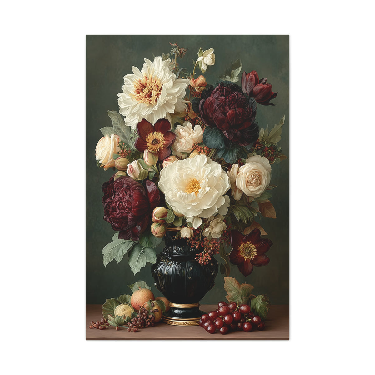 Classic Floral Still Life Elegance Wall Art & Canvas Print