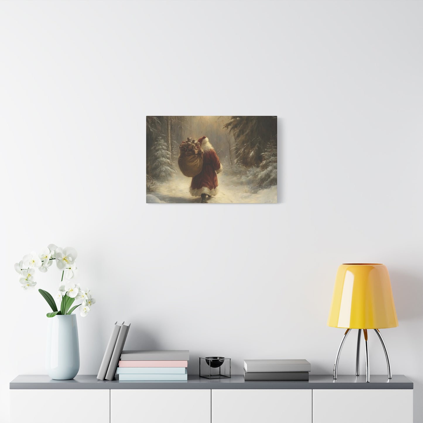 Santa Claus With Gifts Wall Art & Canvas Prints