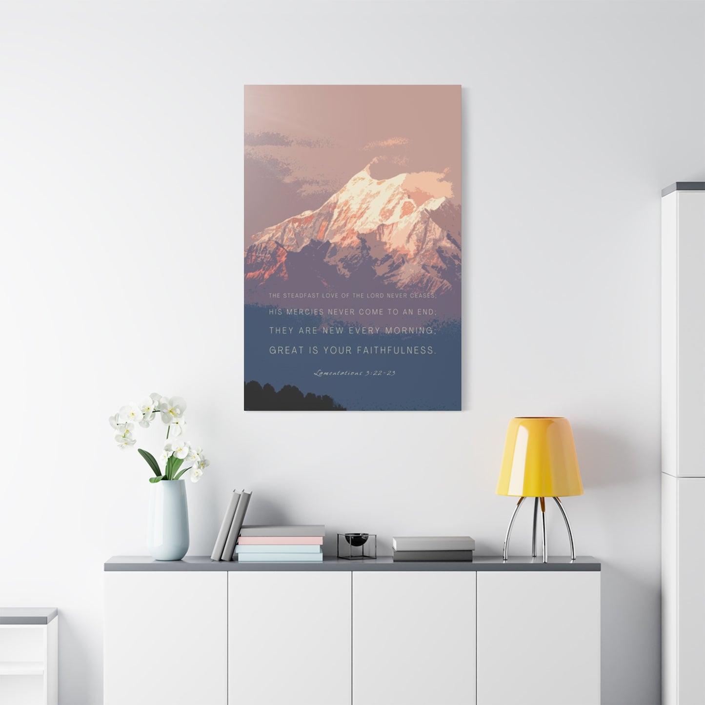 Snowy Mountain Quote Poster Wall Art & Canvas Prints