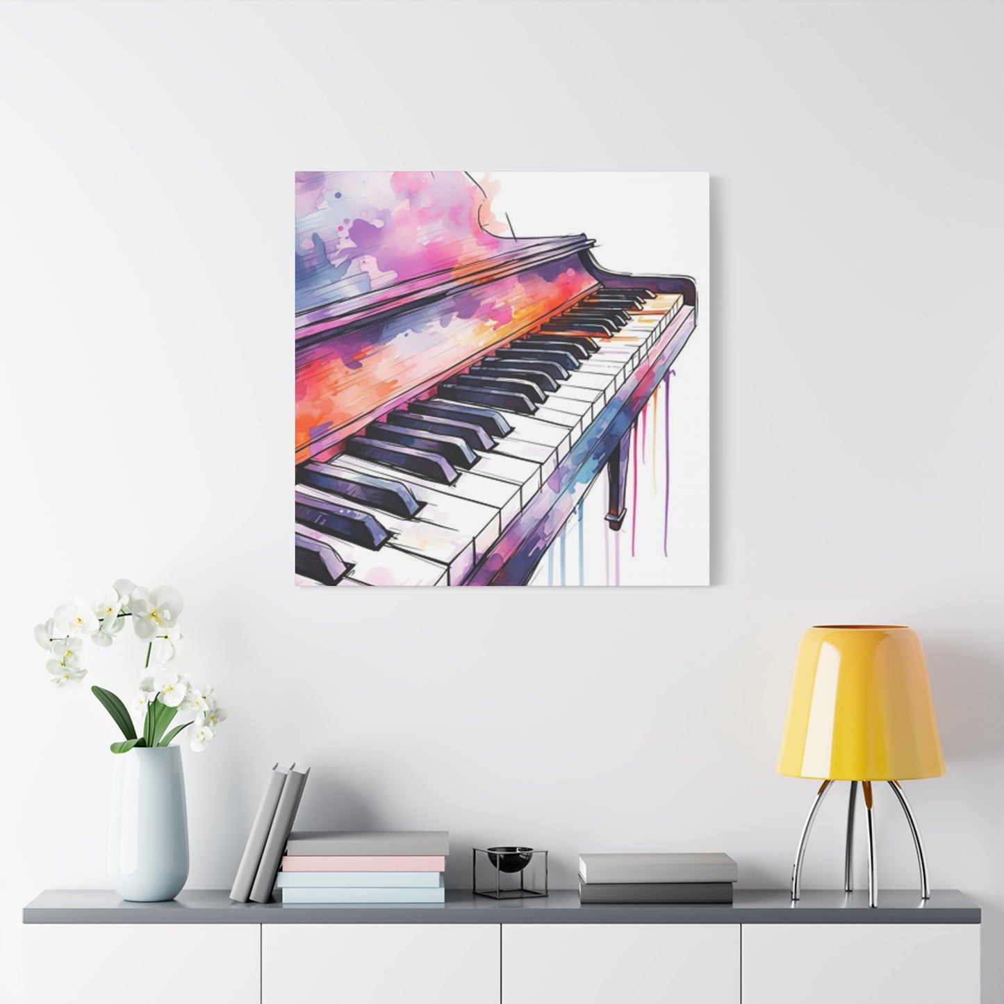 Keys Of Piano Drawing Painting Wall Art & Canvas Prints