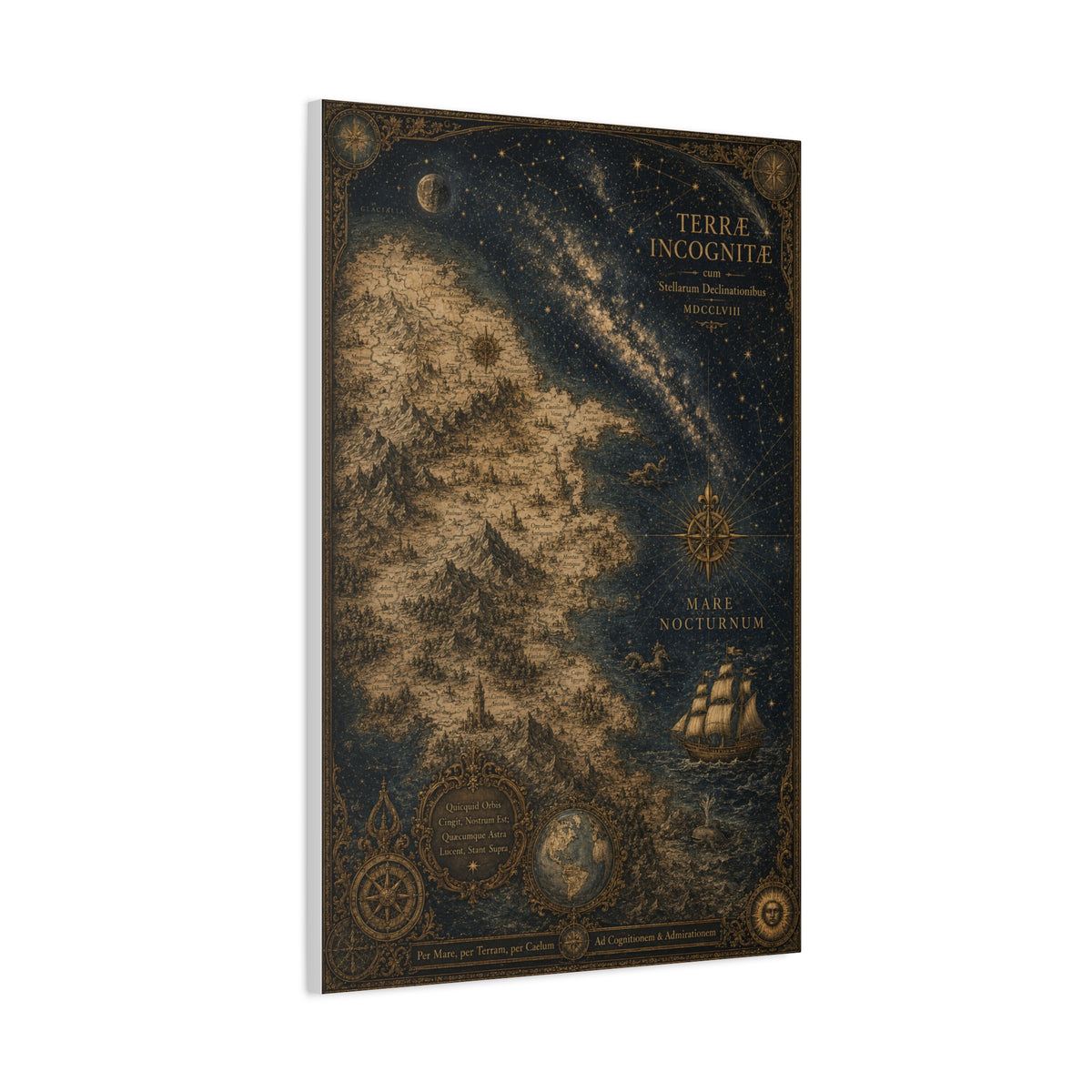 Antique Celestial Cartography Map Wall Art & Canvas Print