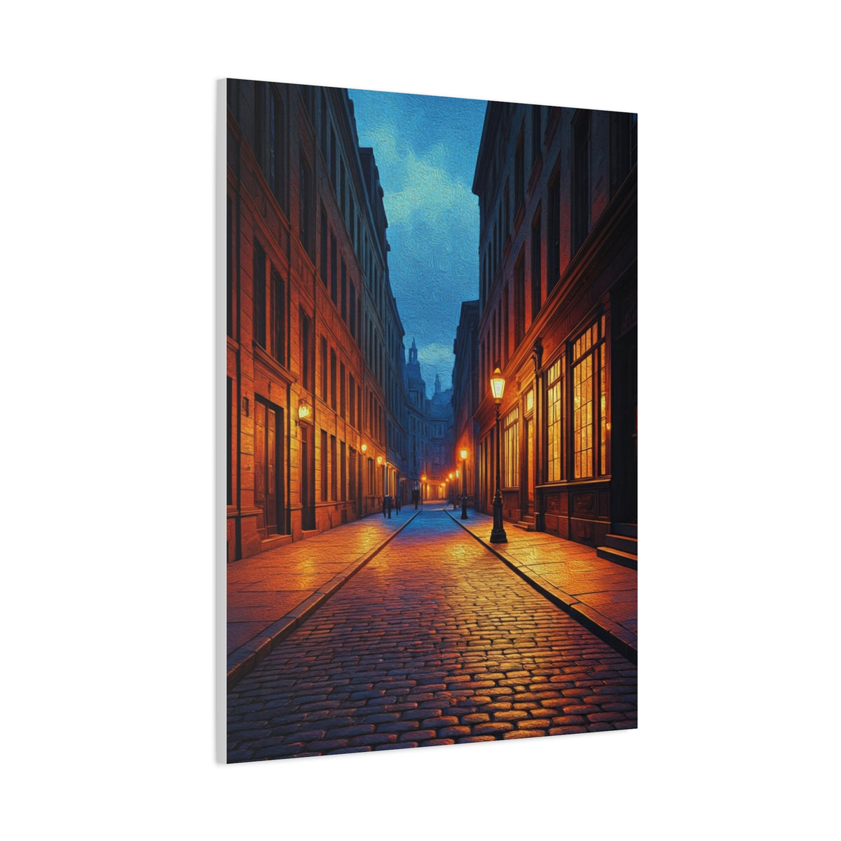 Twilight Cobblestone Street Wall Art & Canvas Prints