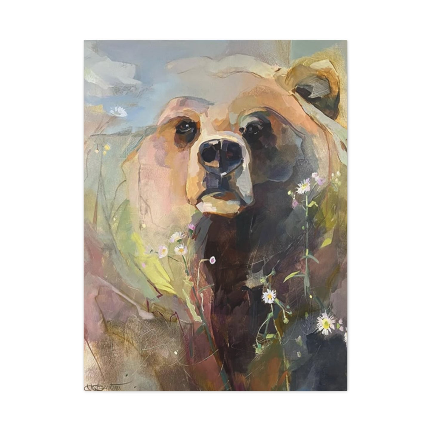 Grizzly Bear Painting Wall Art & Canvas Prints