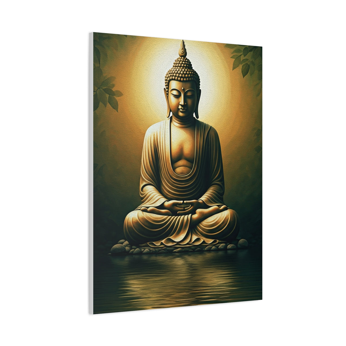 Golden Reflection Buddha Serenity Wall Art & Canvas Prints
