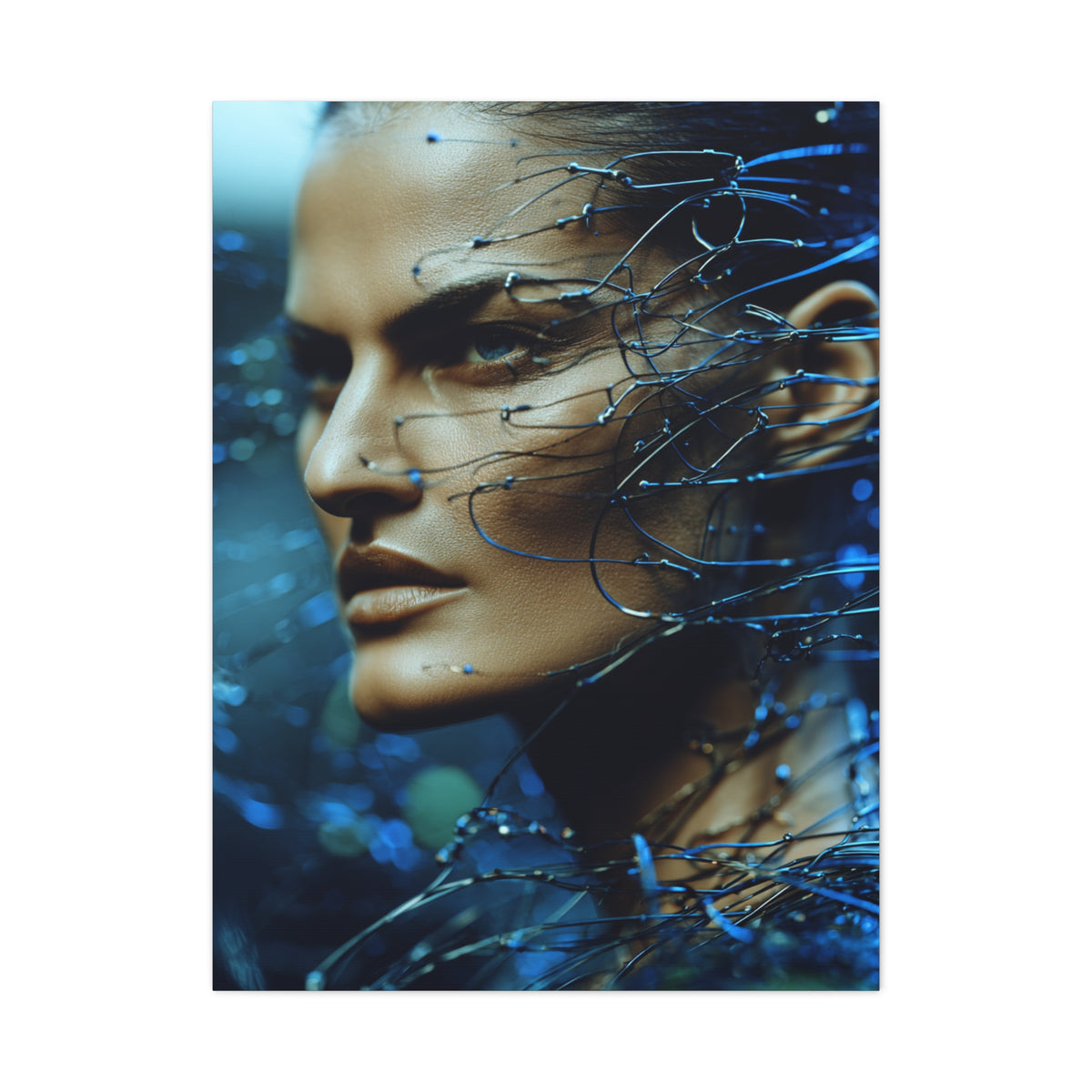 Futuristic Cyberpunk Fashion Portrait Wall Art & Canvas Print