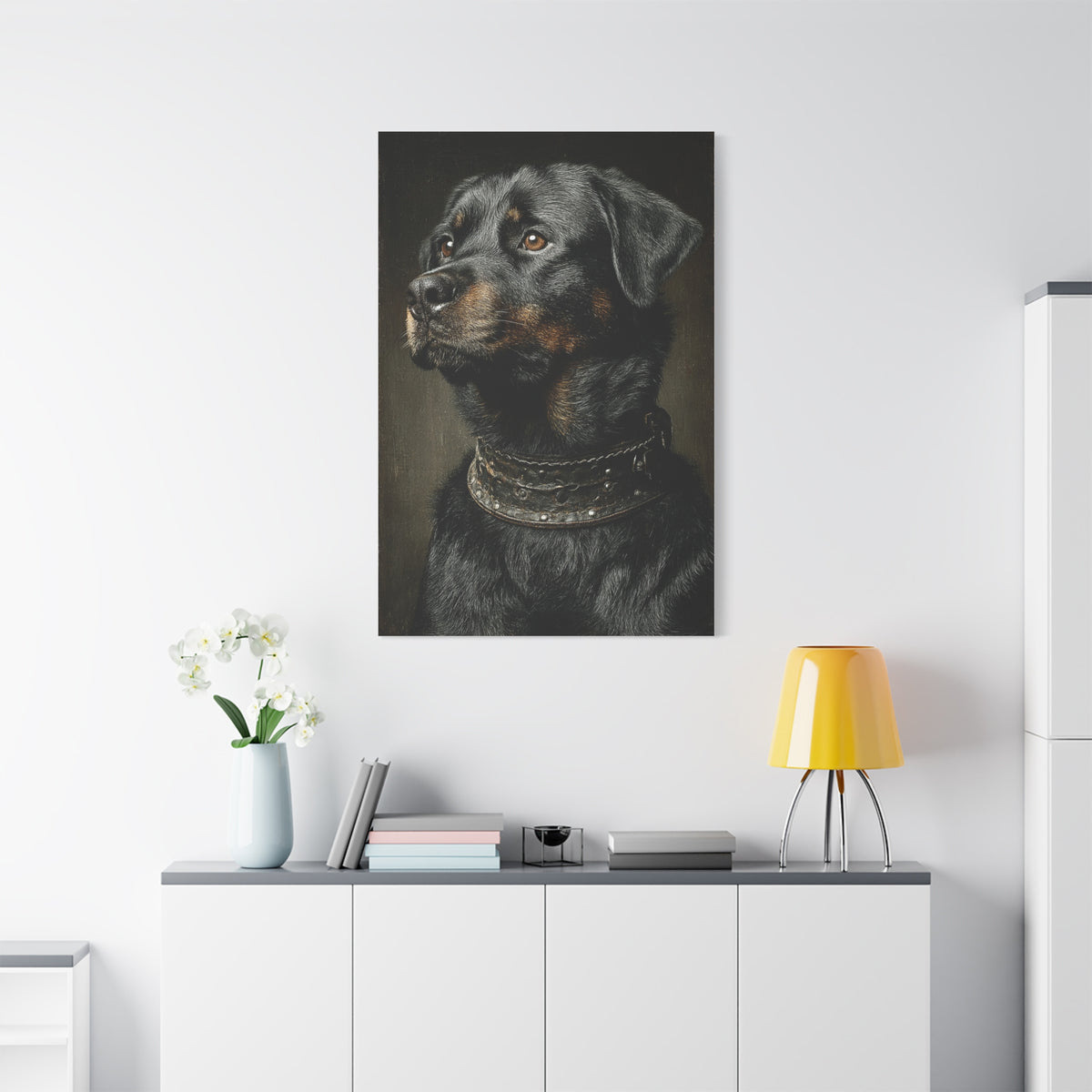 Rottweiler Classic Portrait Wall Art & Canvas Print