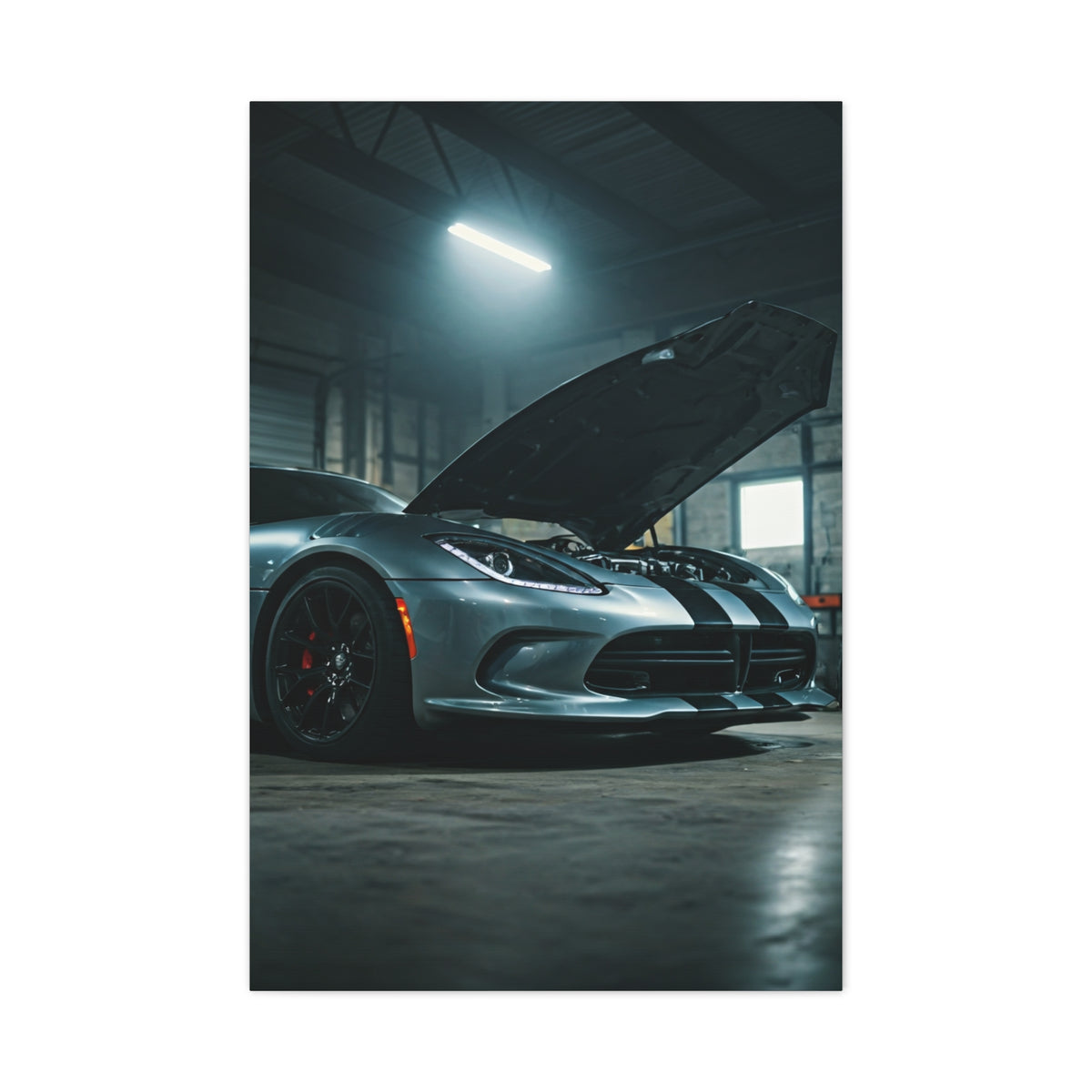 Dodge Viper Industrial Garage Power Presence Wall Art & Canvas Prints