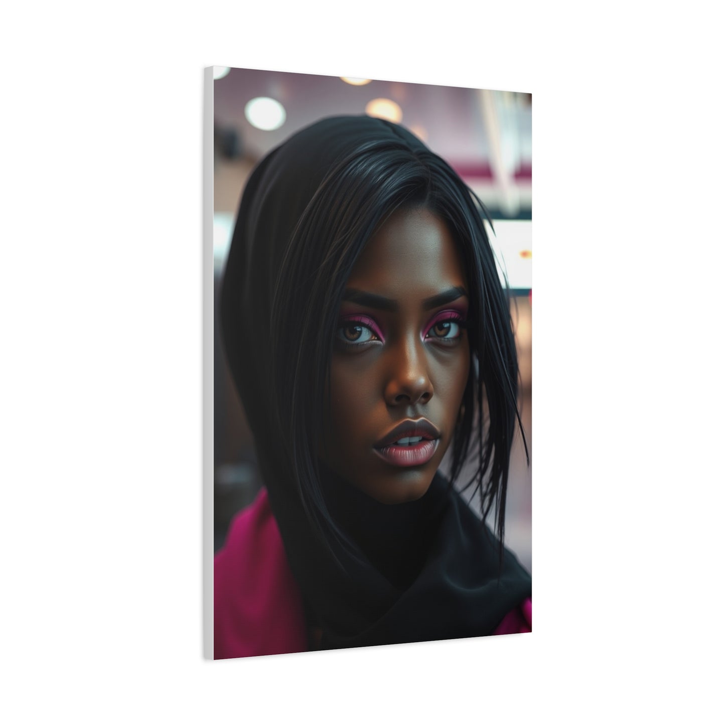 Vision Black & Pink Art Art Wall Art & Canvas Print