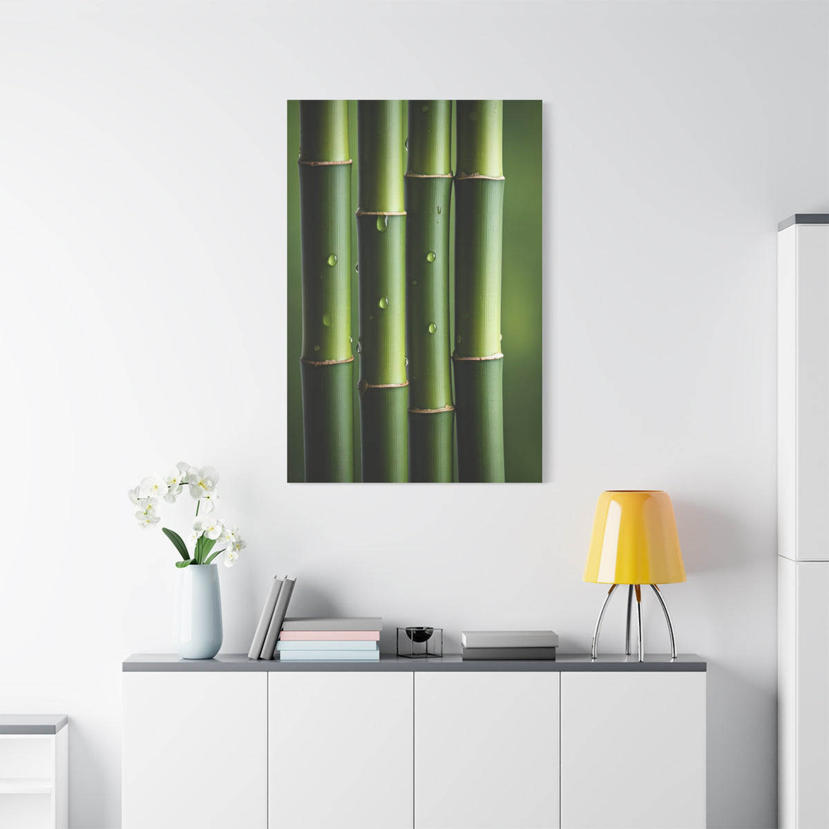 Green Bamboo Stalks Natural Zen Wall Art & Canvas Prints