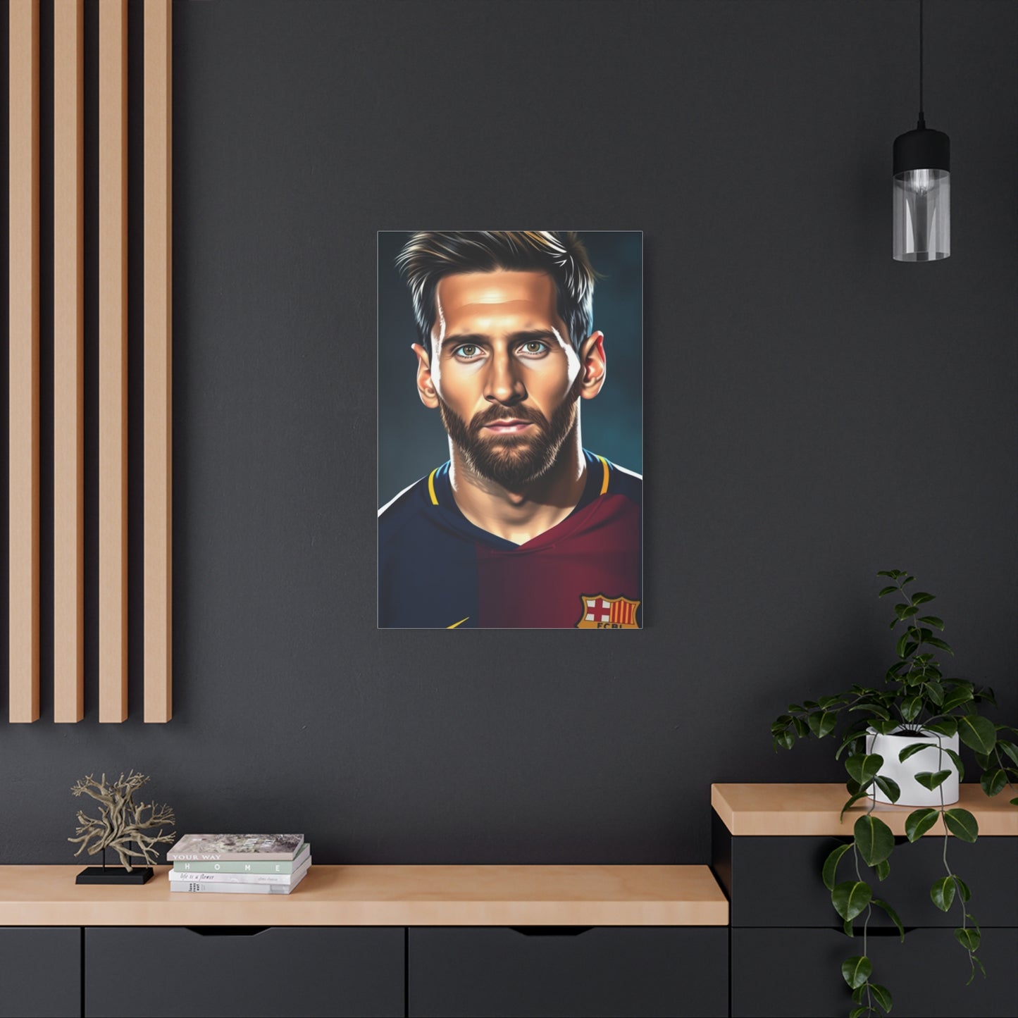 Messi: The Artistic Virtuoso Canvas Wall Art & Canvas Print