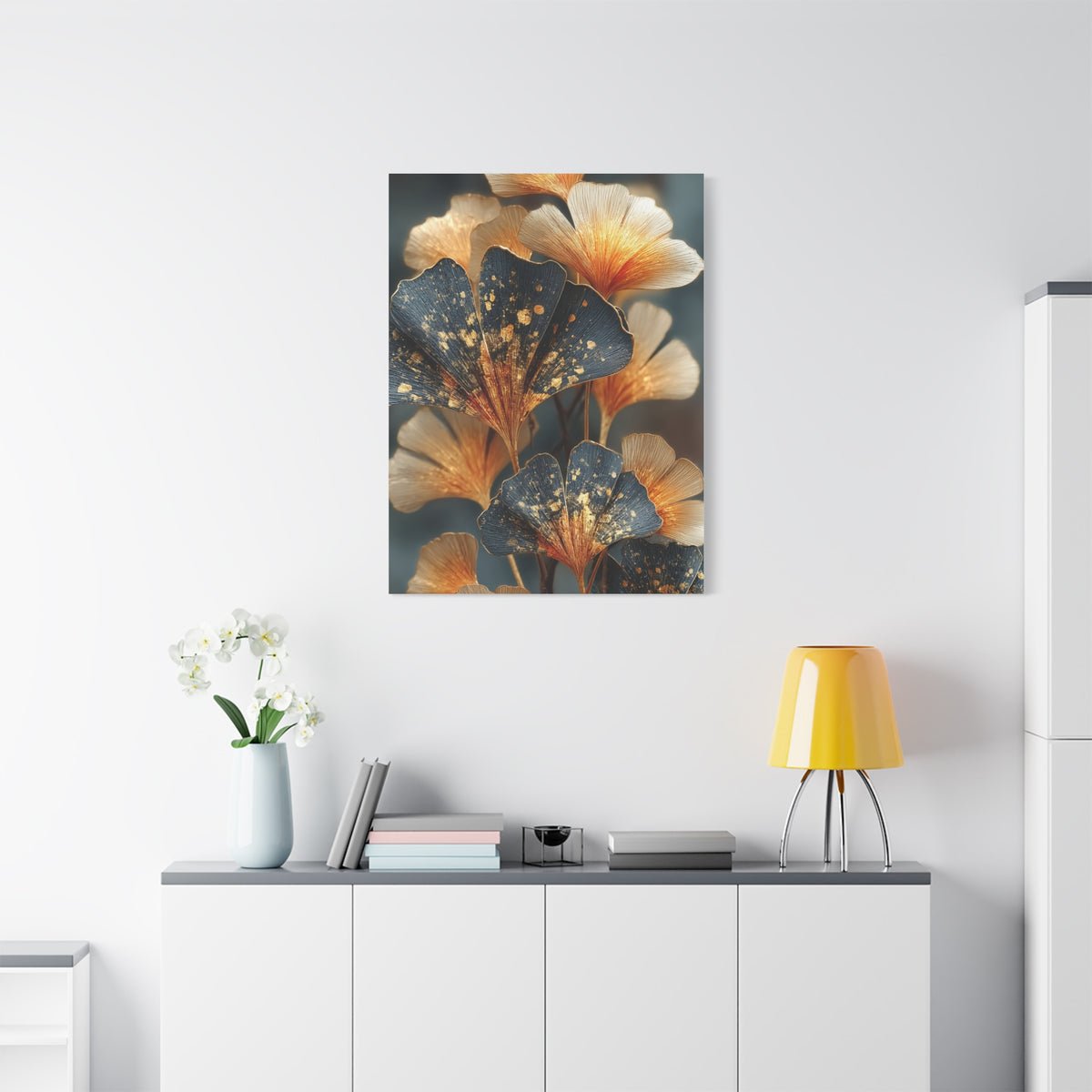 Ginkgo Gold Leaf Botanical Wall Art & Canvas Print