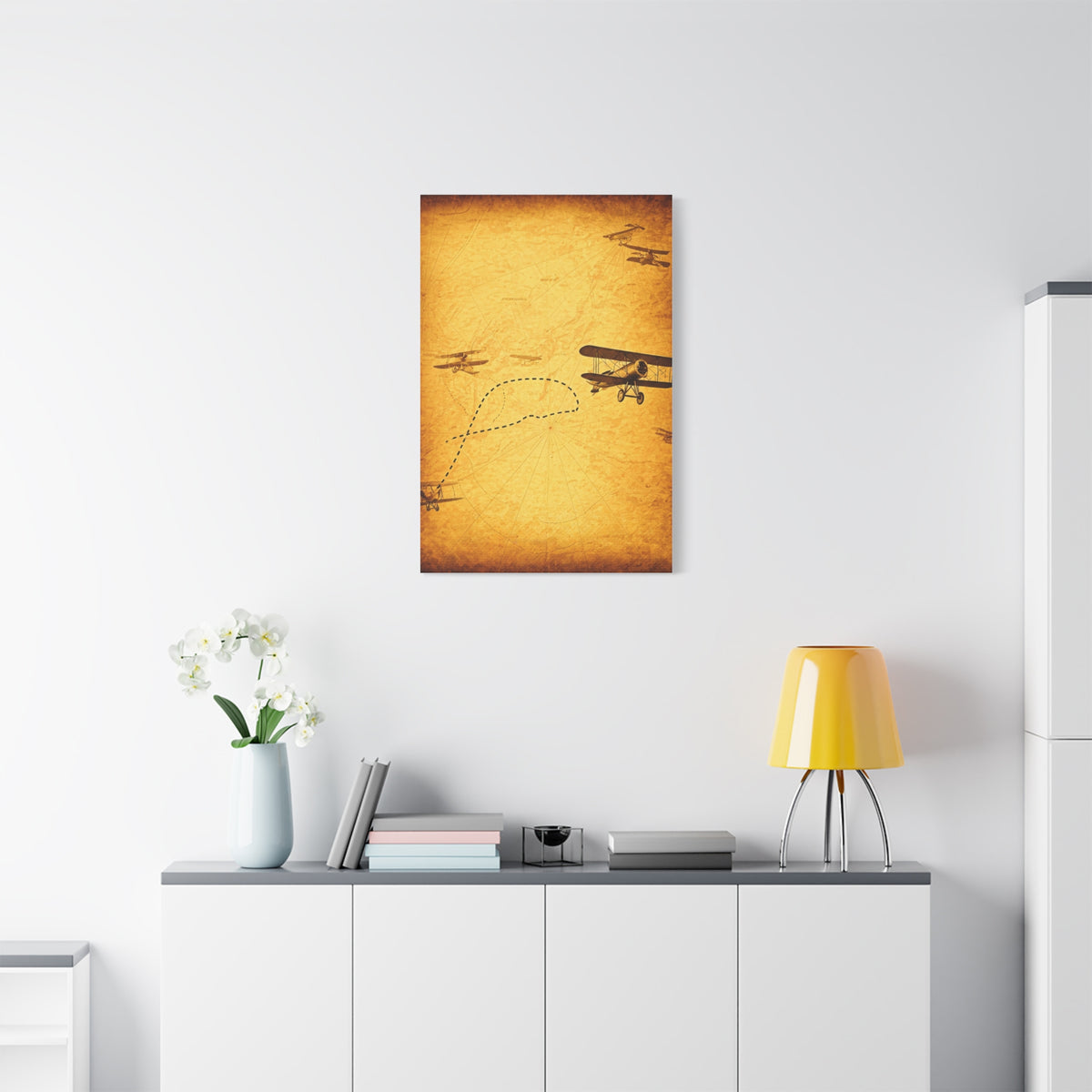 Vintage Aviation Flight Path Wall Art & Canvas Prints