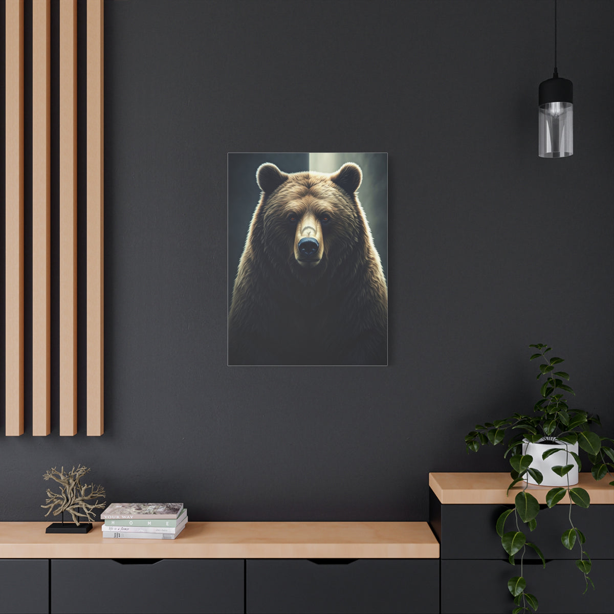 Regal Grizzly Close-Up Portrait Wall Art & Canvas Prints
