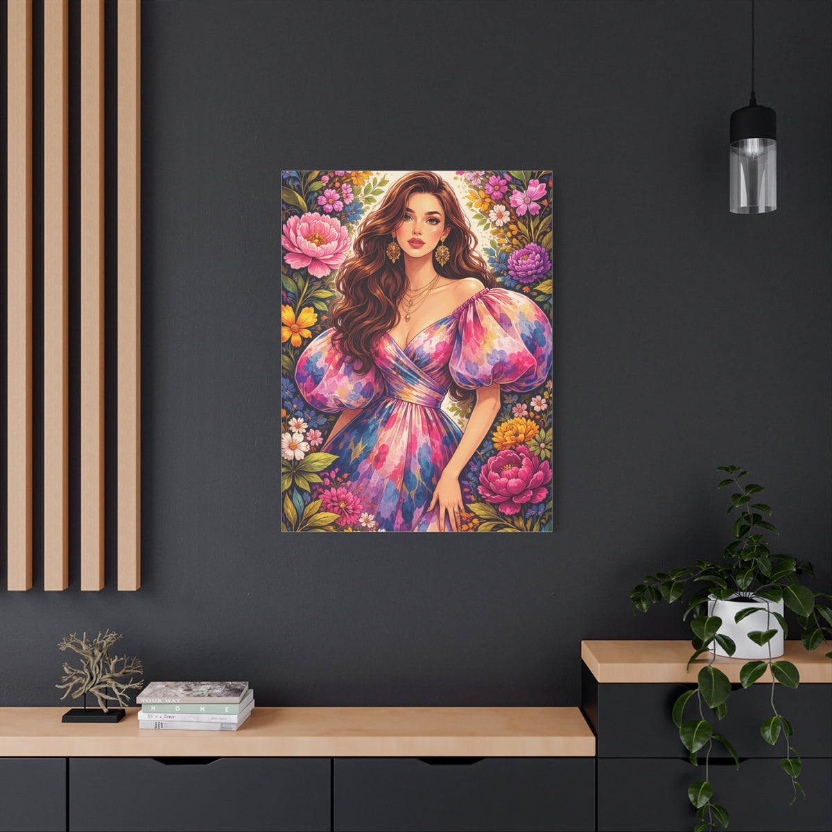 Fashion-Forward Feminine Floral Wall Art & Canvas Print