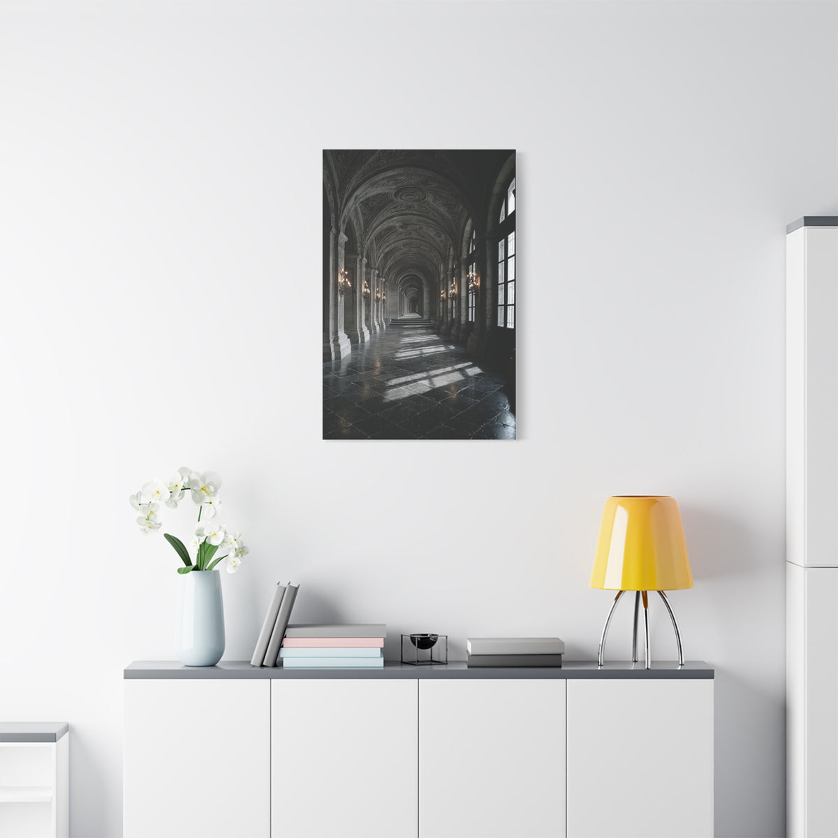 Grand Architectural Corridor Wall Art & Canvas Print